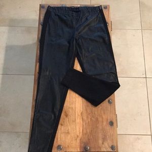 Zara (trafaluc) black faux leather jeggins
